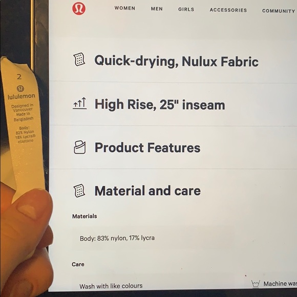 Black lululemon LOW RISE wunder under leggings - Picture 3 of 8